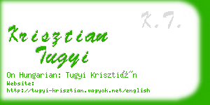 krisztian tugyi business card